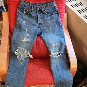 Levi's Distressed 501s